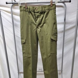 Vtg Boys Scouts Of America Green Cargo Sz12 Pants